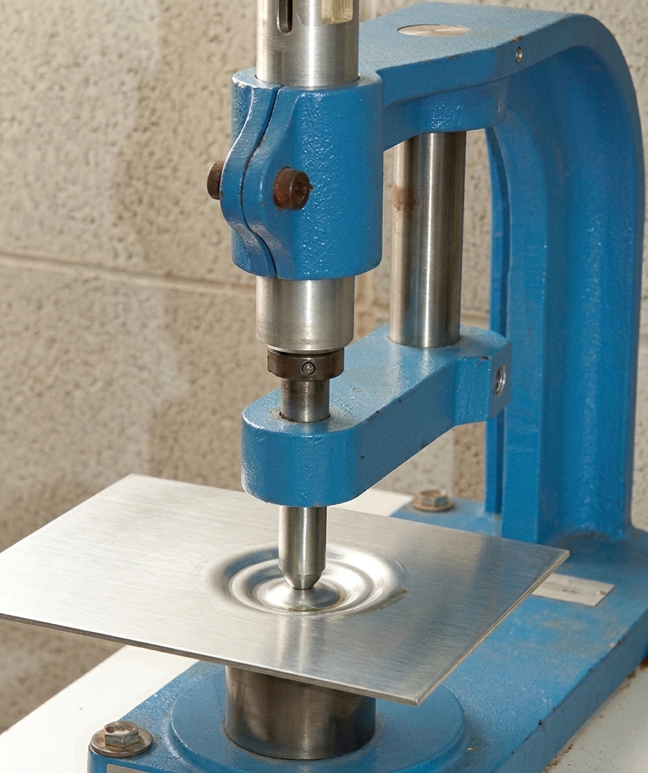 Equipo de ensayo de impacto sobre probeta de aluminio